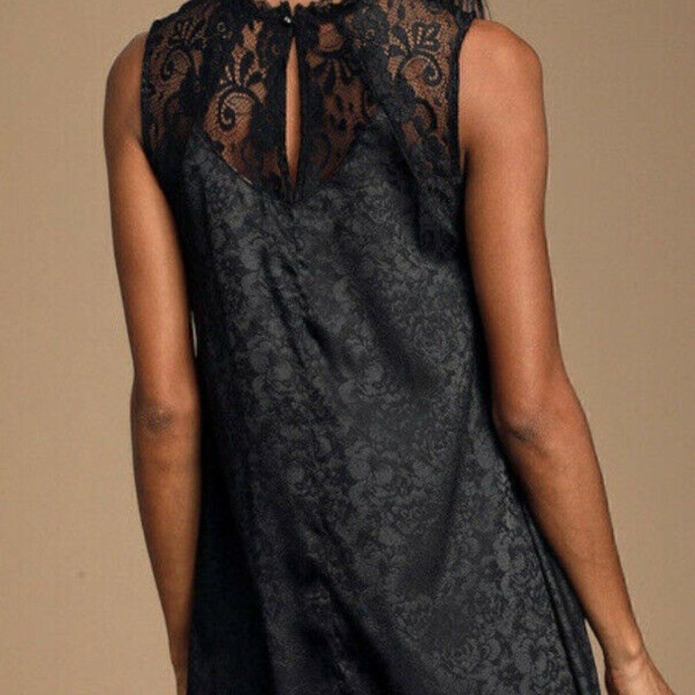 Lulus Evidently In Love Floral Satin Swing Dress NEW - Picture 5 of 7